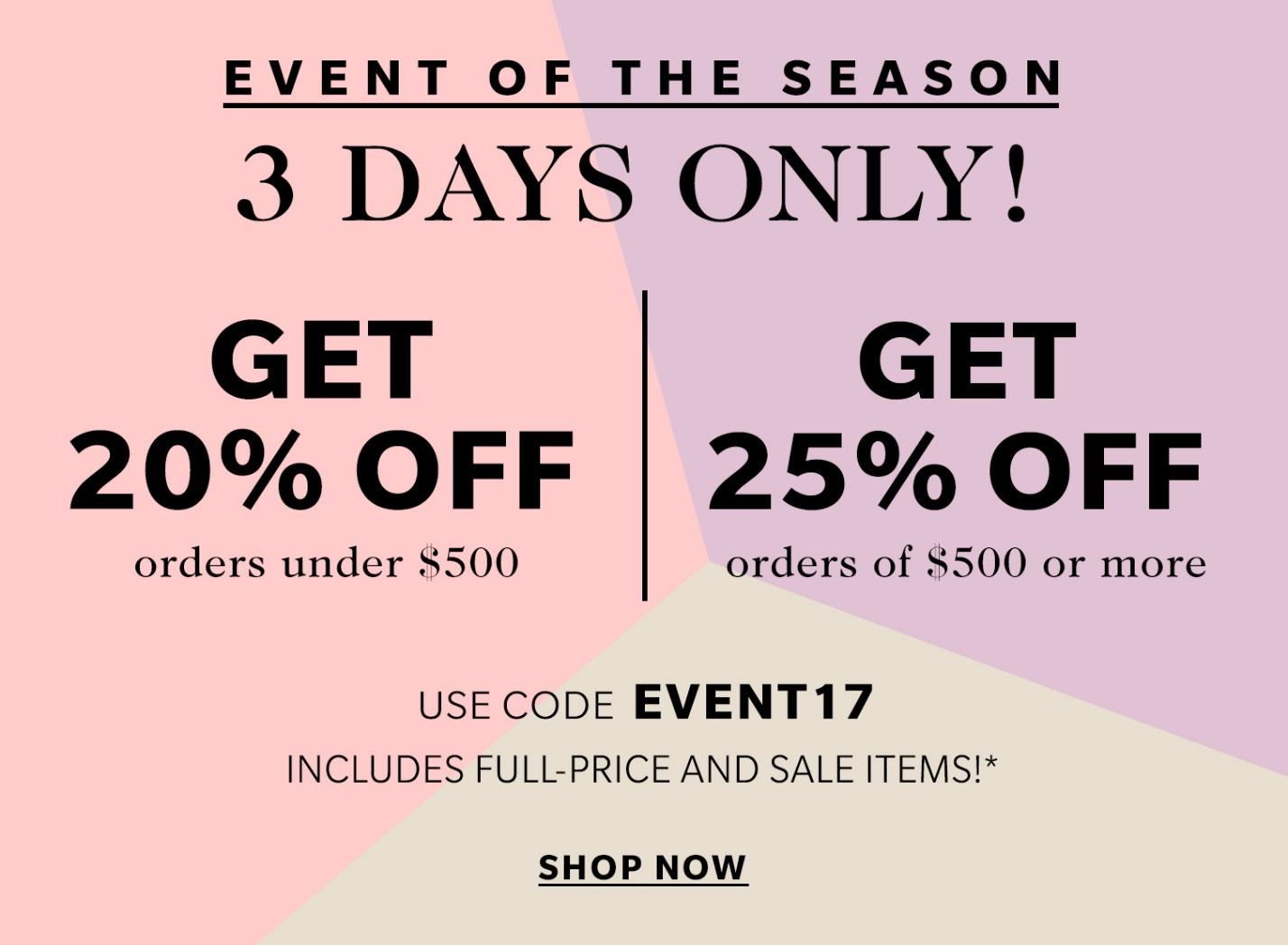 Shopbop sale with up to 25% off designer pieces